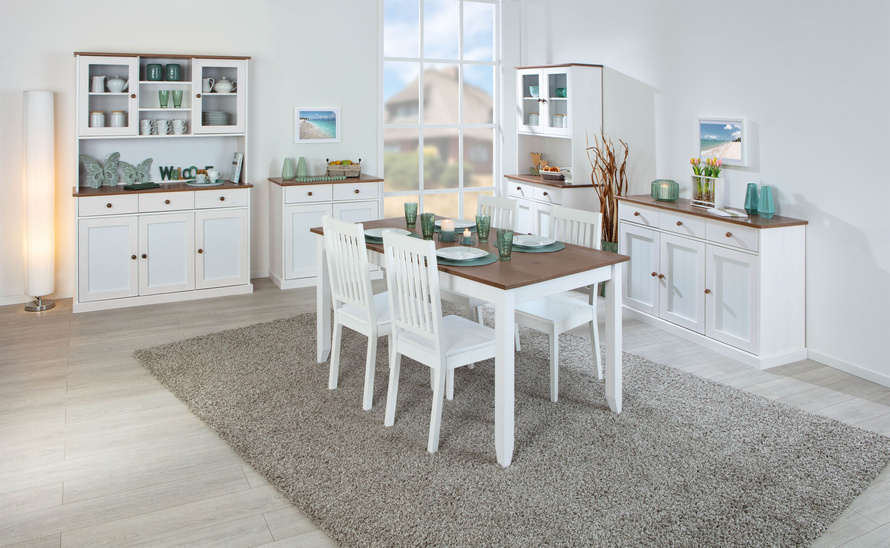 Stół jadalniany WESTERLAND 1 drewniany biały