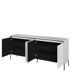 TREND TR-04 - Komoda 4-drzwiowa Z Oświetleniem Biała/Czarna