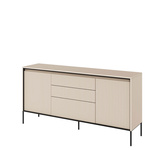 TREND TR-01 - Komoda 2D3S Z Oświetleniem Beż Piaskowy/Czarny