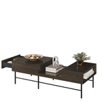 PIEMONTE PE-08 - Stolik 1S Jesion Portland/Czarny