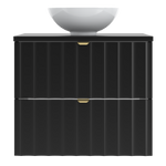ARCOS-06 - Szafka z Umywalką i Blatem 2S 60cm Czarny Mat Zestaw-5