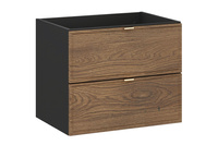 Zestaw Szafka Pod Umywalkę z Blatem 120 cm i Słupek Wysoki Talia Casella Czarny Mat