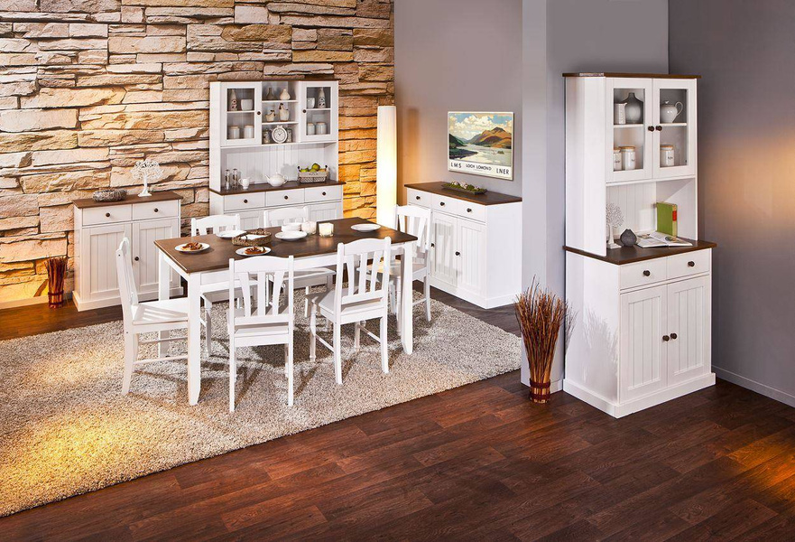 Komoda z szufladami WESTERLAND 3 drewniana biała