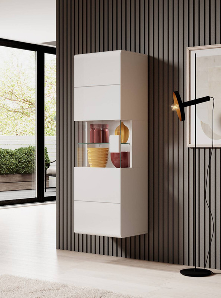 Toledo WM Szafka Wisząca 1-drzwiowa Biały / Biały Połysk