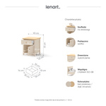 STORY SO-07 - Szafka Nocna 1D1S Beż Piaskowy Dąb Vincenza Bielona