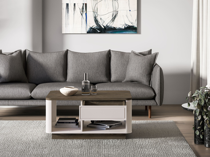 Ławostół Stolik Kawowy 1S VILAVIO 06 Dąb Windmill Dark Cashmere