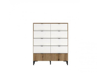 Ricko RIKK01 - Komoda 10S Biała/Dąb Coast Evoke