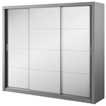 IDEA ID-01-3L - Szafa Przesuwna 3-drzwiowa 3 Lustra Szara