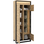 QUANT QA-03 - Witryna 1D1W Z Oświetleniem Dąb Artisan/Czarna