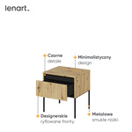 TREND TR-10 - Stolik Nocny 1S Z Oświetleniem Dąb Artisan