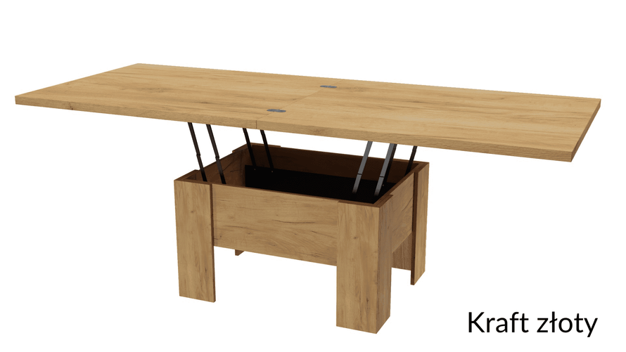 ERYK - Ławostół Ława Rozkładana Stolik Kawowy Kraft Złoty