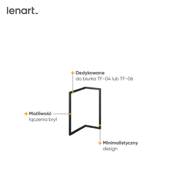 TEEN FLEX TF-15 - Noga Biurka Czarna