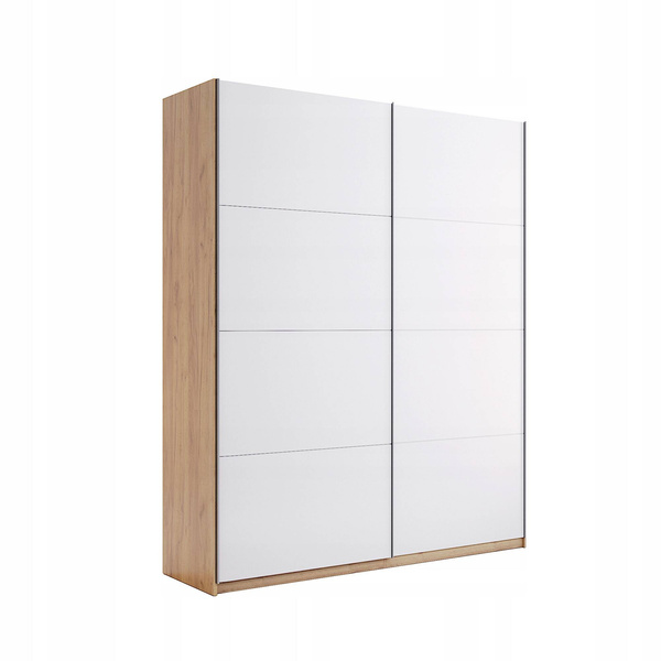 Asti AS-27-WB - Szafa Przesuwna 2-drzwiowa Dąb Craft Biały Połysk