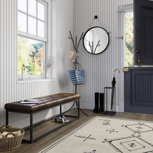 AV1730-78 Ławka pikowana Avola Dark Sienna