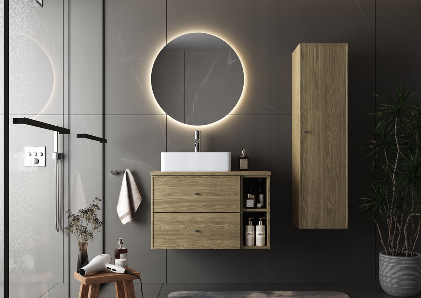 MARCO-03 - Słupek Wysoki 1-drzwiowy Dąb Olejowany