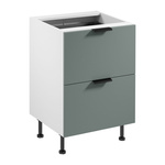 Szafka Kuchenna Dolna 2S z Wkładem Na Sztućce Sorento D60S2+1 AX Biały Green