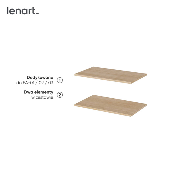 EASY EA-04 - Półki Duże 2 Sztuki Dąb Scandi