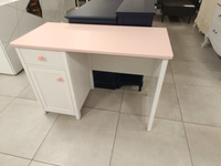 LUNA LN-03 - Biurko 1D1S Białe/Różowe_01