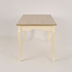 Pesaro 026 Stół 160 x 80 zdobiony prowansalski kremowy beżowy przecierany blat drewno/mdf