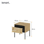 TREND TR-10 - Stolik Nocny 1S Z Oświetleniem Dąb Artisan