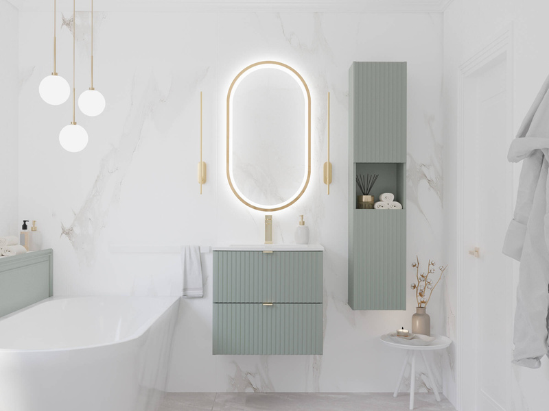 Szafka Pod Umywalkę 80 cm LINE REED GREEN