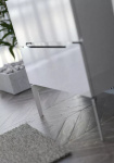 Oristo Szafka Pod Umywalkę 60 cm SILVER UNI Biały Połysk Listwa Chrom Połysk