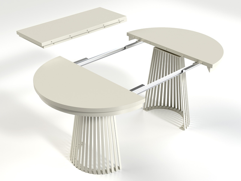 GARDA - Stół Okrągły Rozkładany Cashmere Czarny Mat