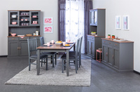 Kredens LUZERNA 6 drewniany szary