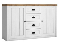 Prowansja Andersen K4S - Komoda 2-drzwiowa 4 Szuflady Sosna Andersen