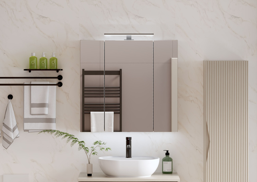 ALA - Lampa LED Nad Szafkę 40 cm Czarny 230V IP44