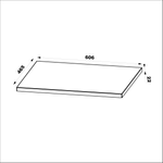 Blat Łazienkowy 60 cm Piasek Pustyni