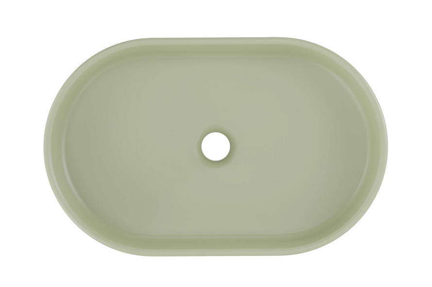 Umywalka Nablatowa Ceramiczna RIVER 2 OLIVE GREEN MATT UN 55 (E-6594) Zielony Mat