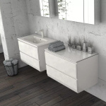 Oristo BRYLANT UNI Szafka z umywalką 120 cm biały połysk