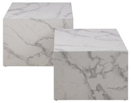 Actona Zestaw Stolików Kawowych Dice Biały