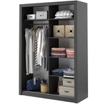 ARTI AR-04 - Szafa Przesuwna 2-drzwiowa 150 cm Czarna