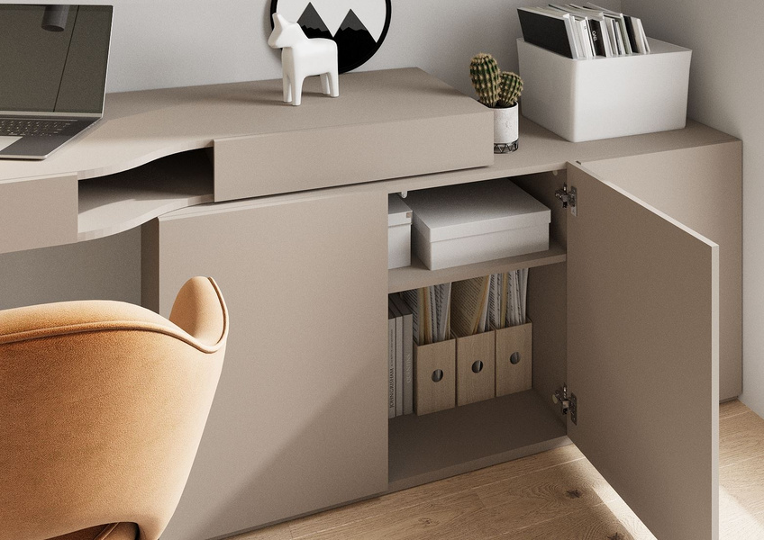 WOOW WO-07 - Komoda 3-drzwiowa Clay Gray