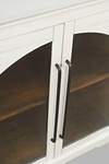 Avola AV2293-33 Komoda 84 cm biała drewno akacji przeszklone drzwi