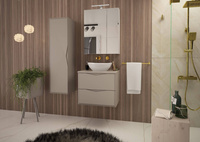 DELICA-02 - Szafka pod Umywalkę z Blatem 2S 60cm Kaszmir Zestaw-1