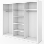 IDEA ID-01-3L - Szafa Przesuwna 3-drzwiowa 3 Lustra Biała