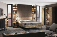 Quadro KV-14-OF - Szafa 4-drzwiowa z Lustrem Dąb Frigate 200x180 cm