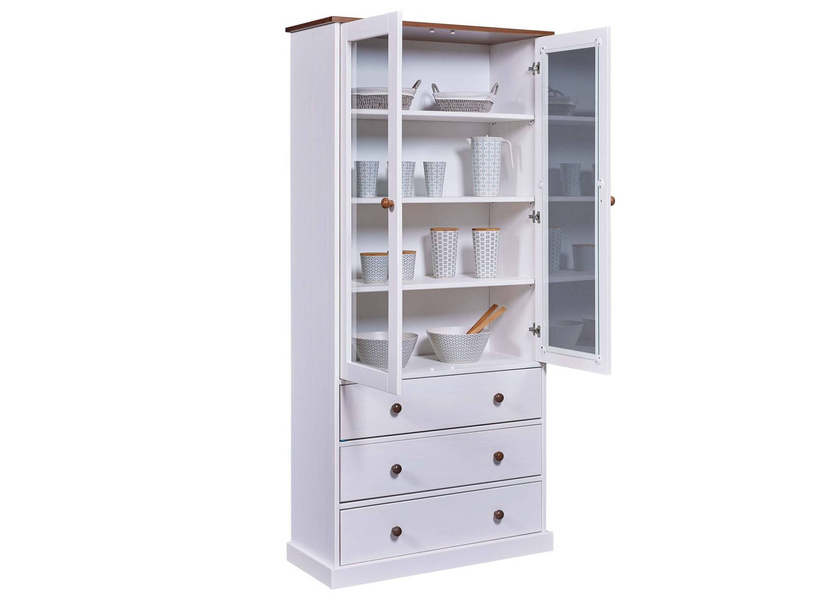 Witryna Westerland drewniana biała