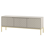 ASPEN-01 - Komoda RTV 3-drzwiowa Kaszmir Złoty Stelaż