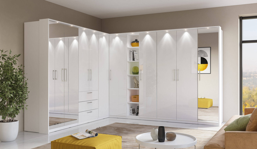 Optima Szafa 1-drzwiowa z Lustrem Biały / Lustro