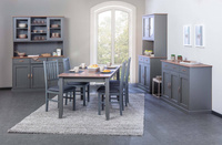 Krzesło do jadalni LUZERNA drewniane szare