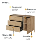 COZY CZ-04 - Komoda 1D3S Dąb Olejowany