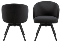 Actona Krzesło Do Jadalni z Podłokietnikiem Darlene Antracyt