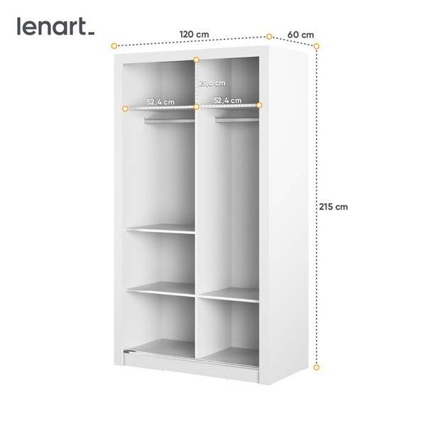 ARTI AR-19 - Szafa 2D 120 cm Biała