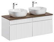2 x Szafka ICONIC WHITE 82-60-D-1S z 2 x umywalką Smile i blatem