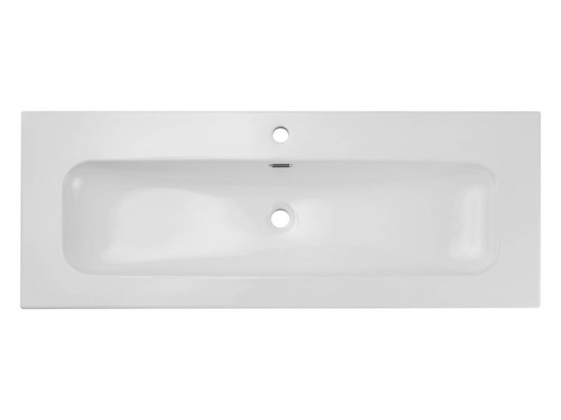 Umywalka Meblowa Ceramiczna 120 cm FLY 120 2TH E-8073-120-2TH Biały Połysk