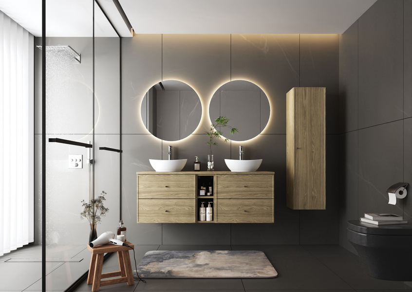 MARCO-03 - Słupek Wysoki 1-drzwiowy Dąb Olejowany